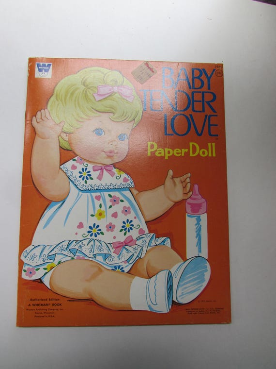 1971 Booklet Baby Tender Love Paper Dolls Whitman Company Mattel Trademark Unused Paper Dolls