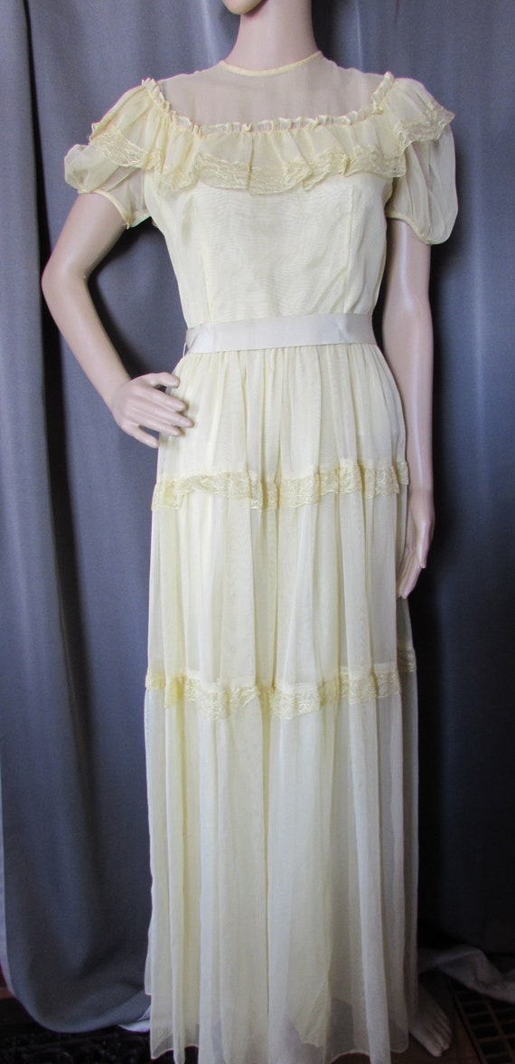Summer Gown Spring Gown Mid Century Style Sunny Y… - image 1