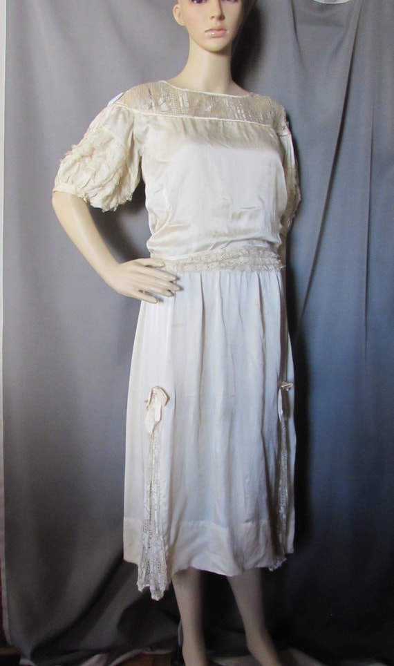 SALE 1930 Era 1920 Style Formal Dress Cream Tone … - image 1
