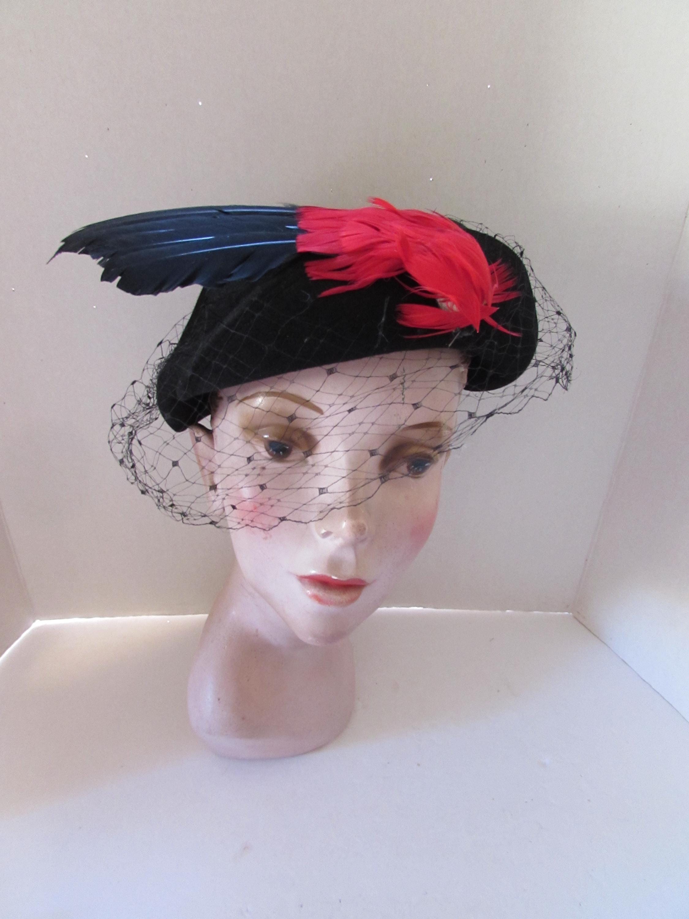 Western Hat Feather with 76 Bennington American Flag Hand