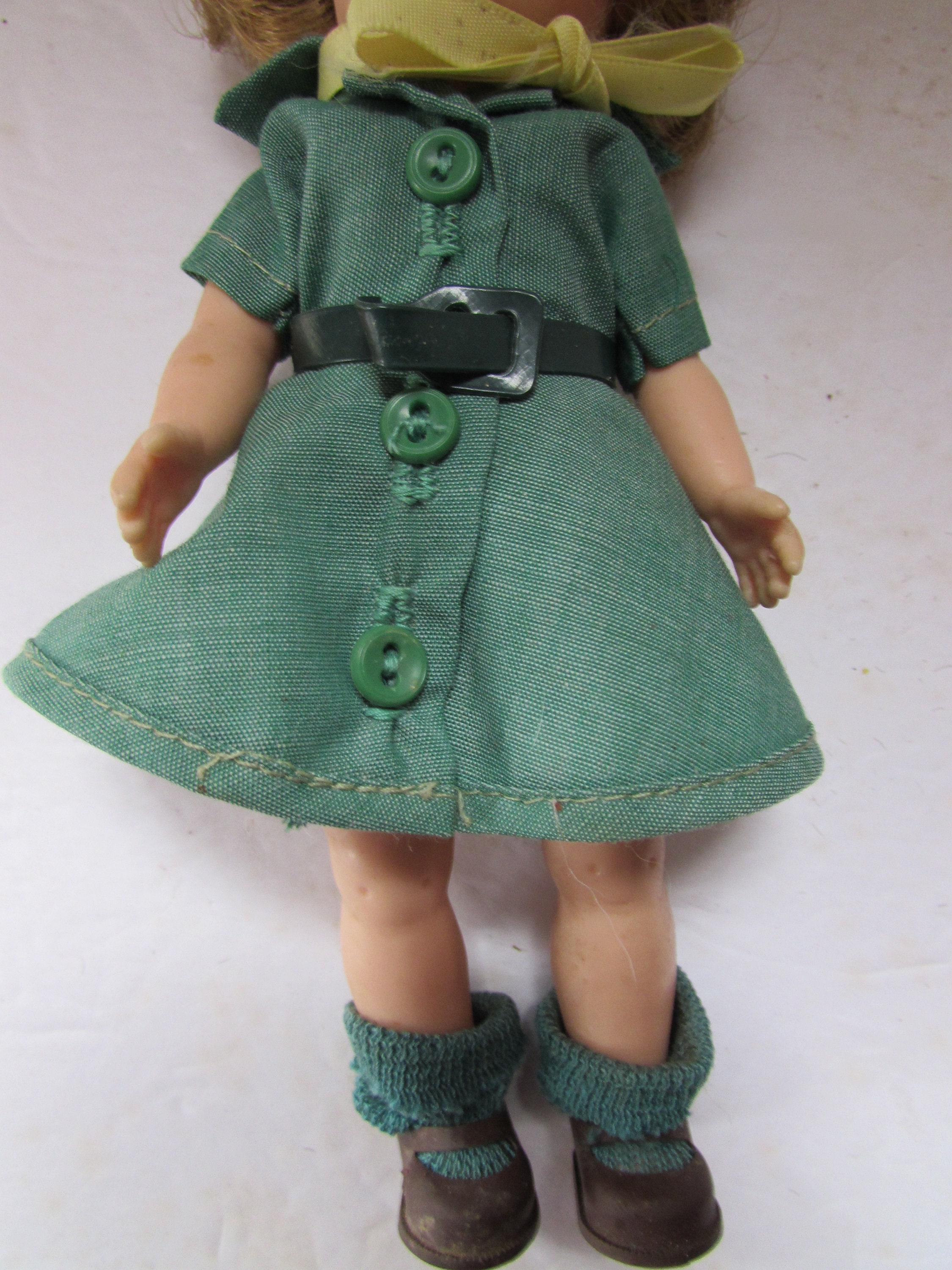 Vintage Doll Effanbee Doll Girl Scout Doll 1966 Date Green