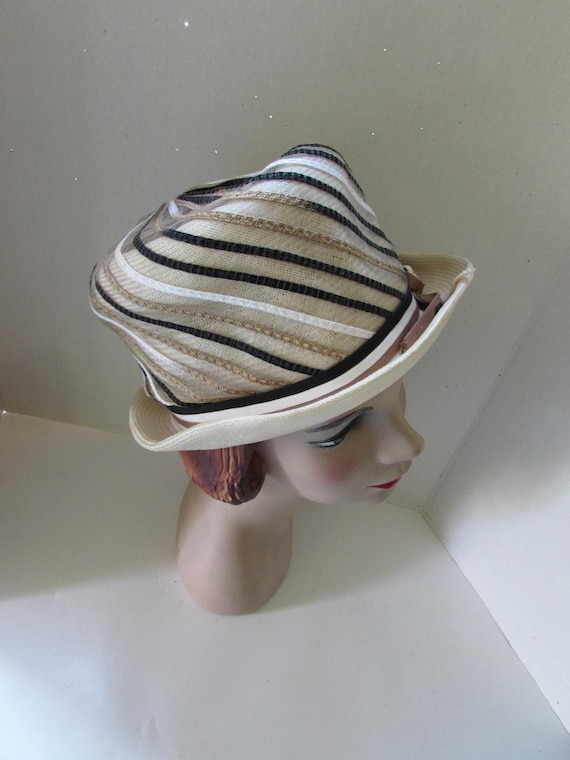 Vintage Juli-Kay Chicago Black Straw Hat Vintage Juli-Kay Chicago Women main image 4