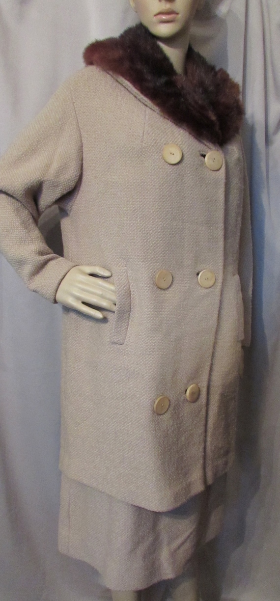 Handsome Mid Century Suit Coat and Skirt Matching 