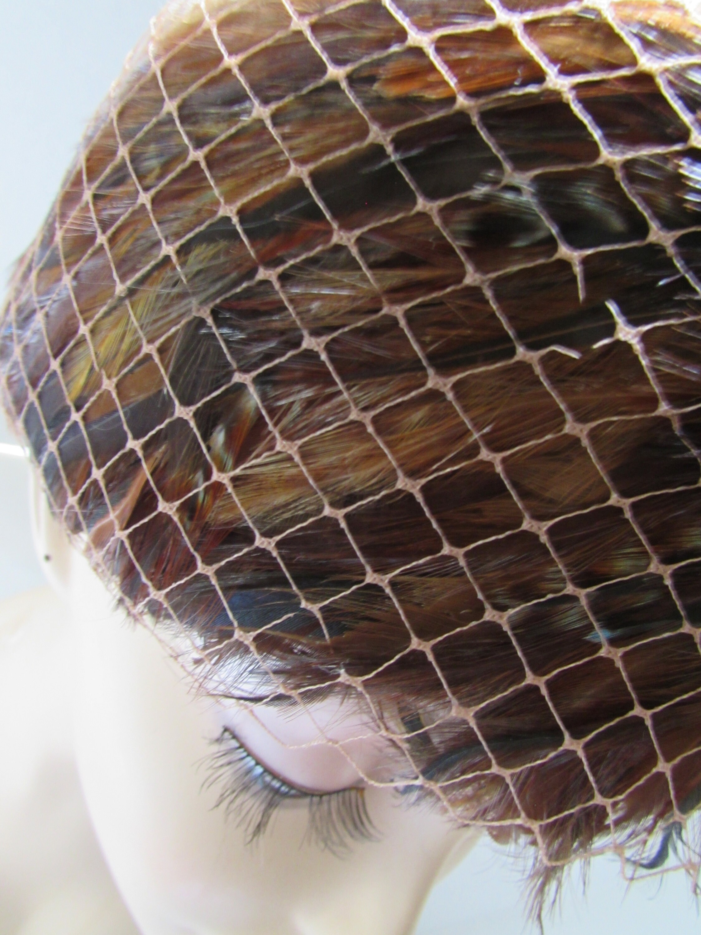 Mid Century Vintage Hat Coq Feathers Wool Felt Tweed Brand  display picture 2