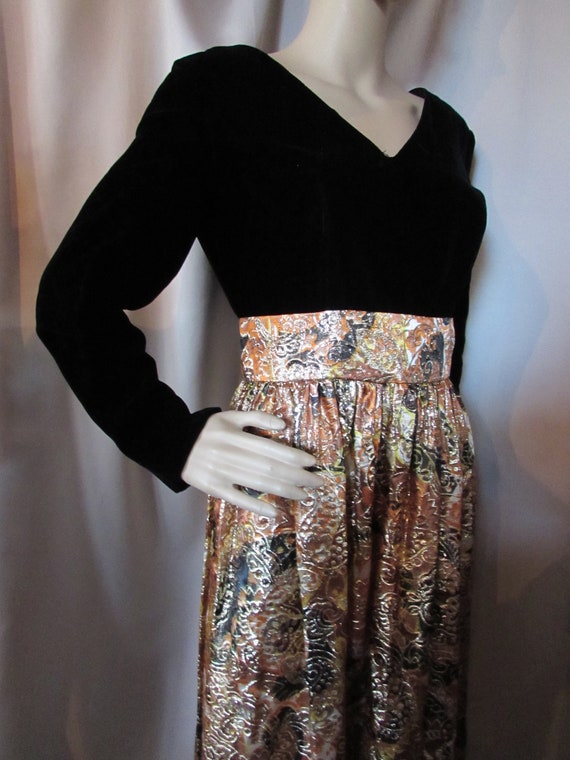 Vintage Dress 1970 Era Hostess Dress Long Maxi Dr… - image 3