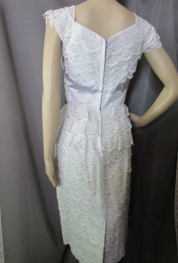 Vintage Dress Special Event Dress 1960 Era White … - image 7