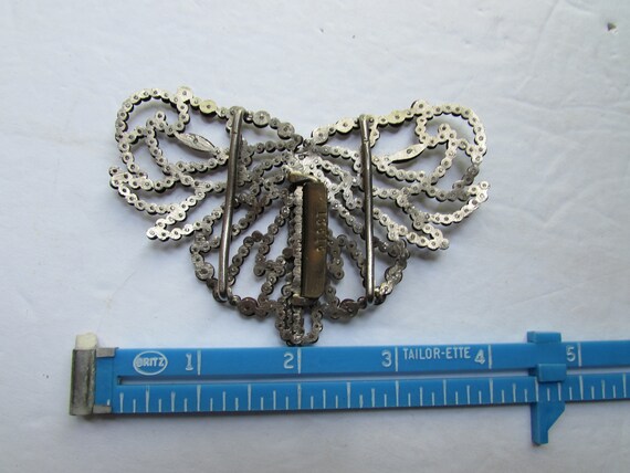 Cut Steel Dress Buckle Butterfly Design Early 20t… - image 8