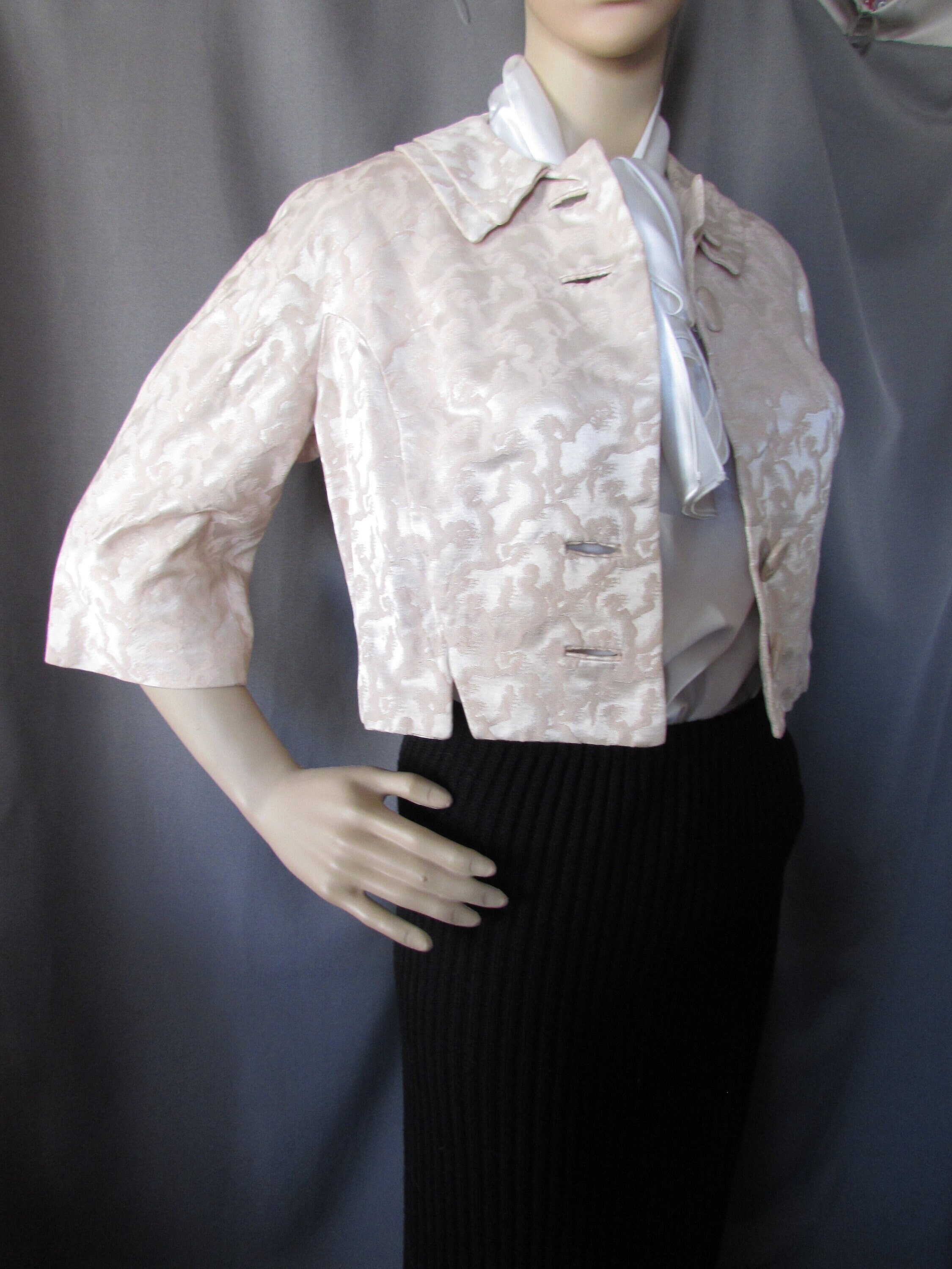 Cream crystal hotsell short jacket