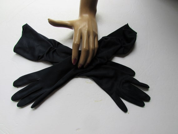 Vintage Gloves Formal Gloves Elbow Length Ruched … - image 1