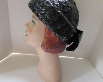 SALE  Vintage Mr John Classic Breton Style Black Cello Hat Mr John Classic | Accessories | Sale Vintage Mr John Classic  main image 2