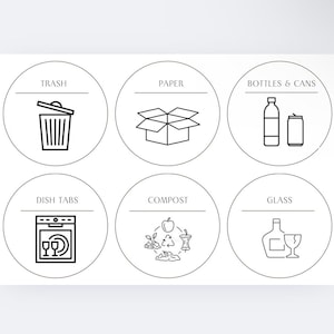 Etichette Ikea HALLBAR - Etichette per rifiuti e riciclaggio, etichette per bidoni della cucina