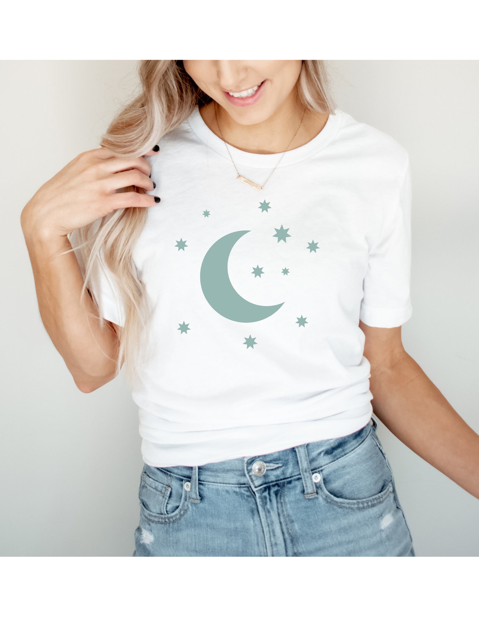 Moon Shirt Star Shirt Star and Moon Shirt TShirt Shirt Etsy