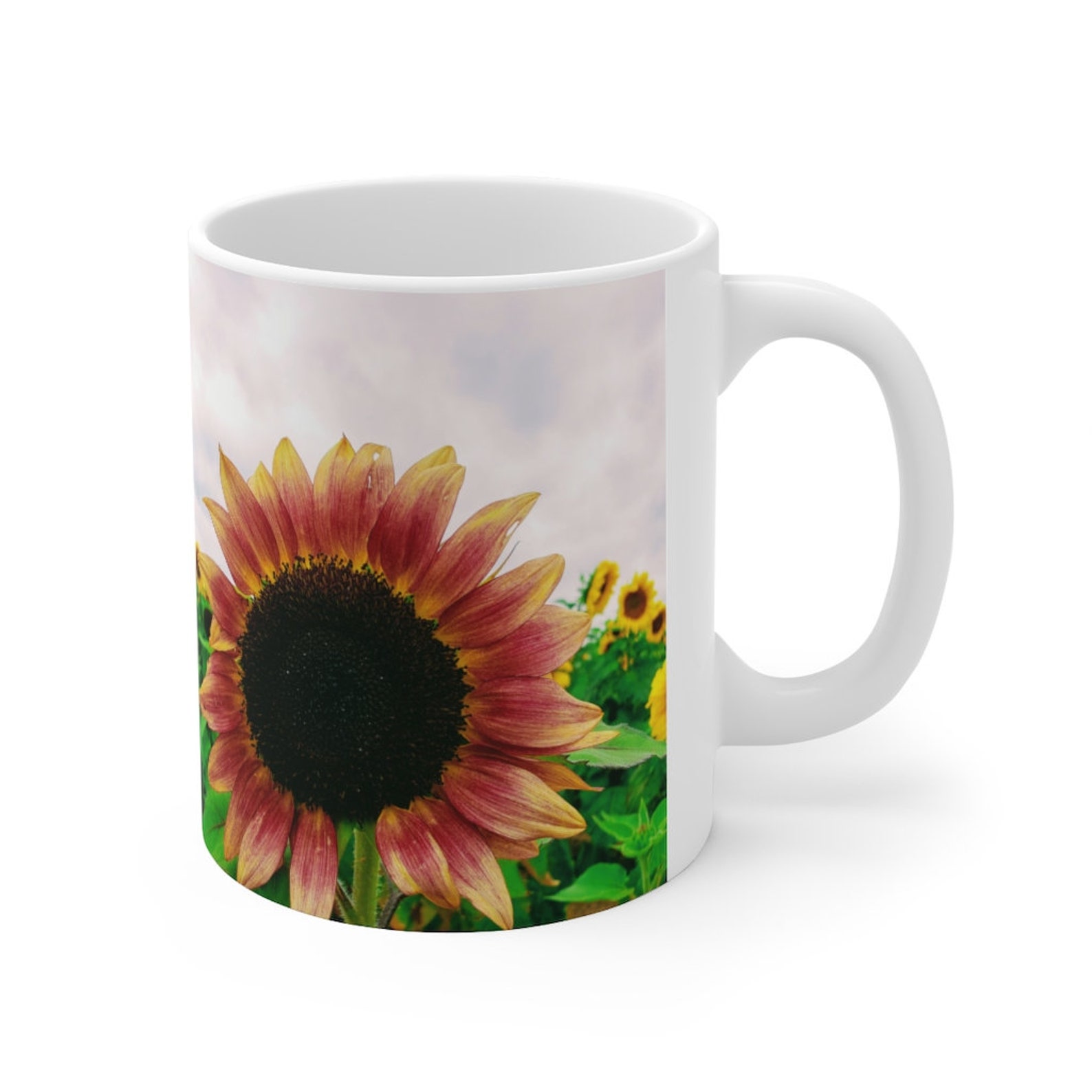 Sunflower Mug Red Sunflower Mug Sunflower Sunflower Gift Etsy UK