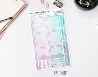 HSW18 - Pastel Rainbow - Weekly Sticker Kit