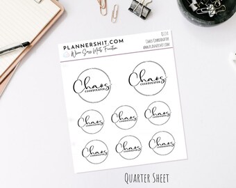 Q1150 - Chaos Coordinator - Quarter Sheet Planner Stickers