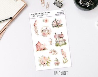 HSD75 - Pink Farmhouse 2 - Deco Stickers