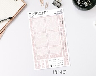 HSW12 - Pink Scribbles - Weekly Sticker Kit