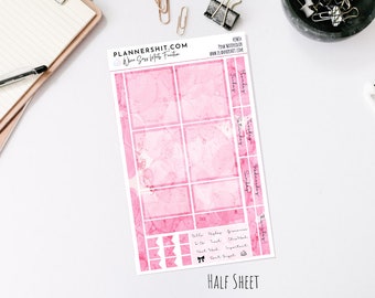 HSW14 - Pink Watercolor - Weekly Sticker Kit