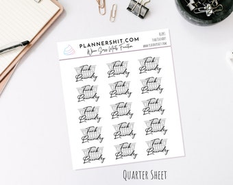 Q1001 - Fck Laundry , Quarter Sheet, Planner Stickers, Sassy Stickers, Planner, Stickers, Quarter Sheet Planner Stickers