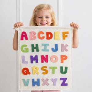 Colourful Felt Alphabet Tapestry for Kids | Educational Nursery Wall Art | Playroom Decor | ABC Wall Art | Classroom Art