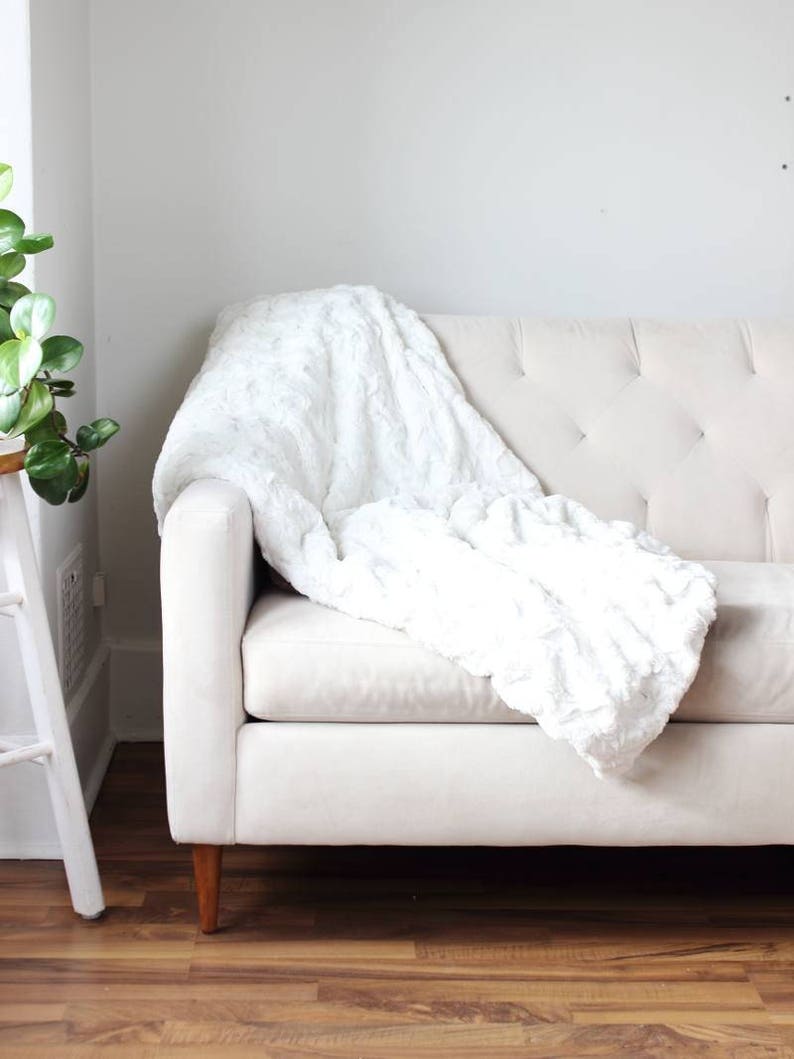 Faux Fur Throw Blanket Sofa Throw Decorative Blanket Etsy