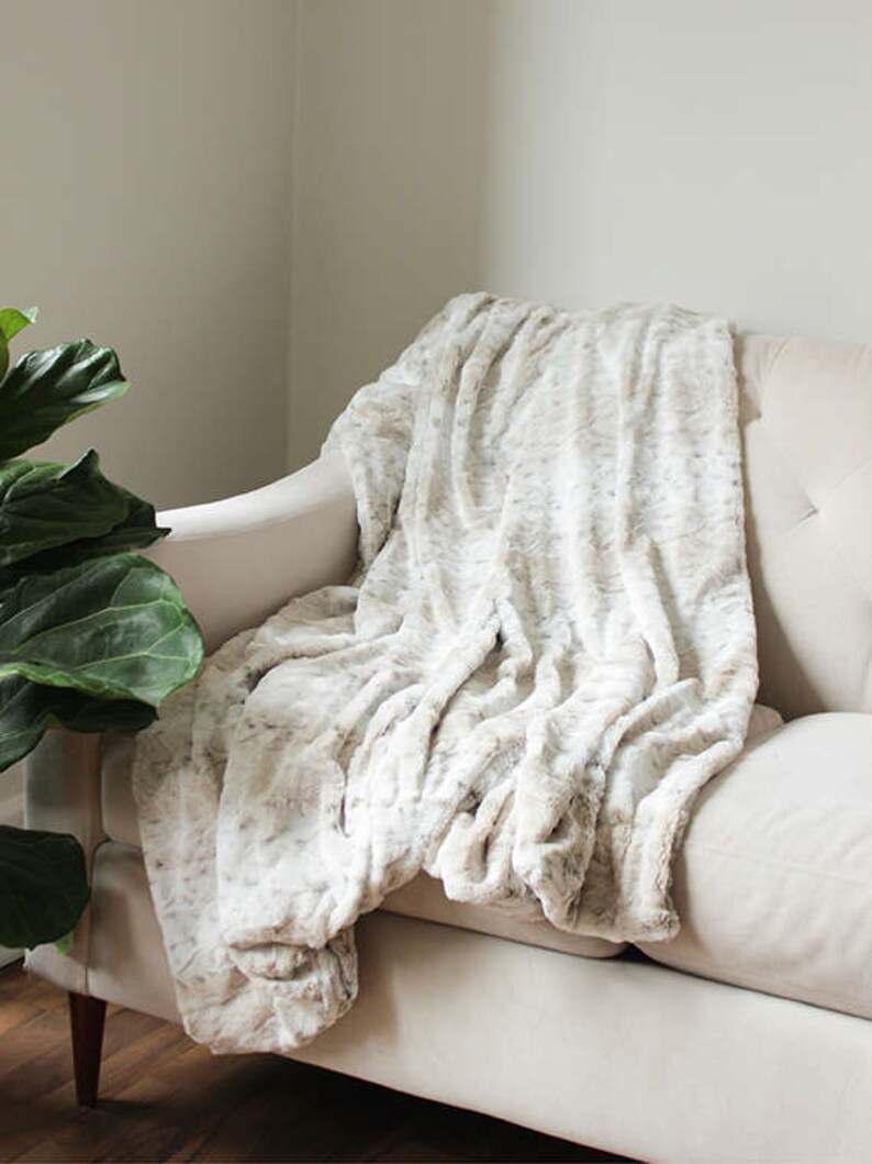 Faux Fur Throw Blanket Sofa Throw Decorative Blanket Etsy