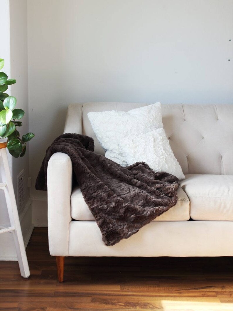 Faux Fur Throw Blanket Soft Throw {Faux Fur Throw} Charcoal Blanket Sofa Throw Faux Fur Throw Bed Throw