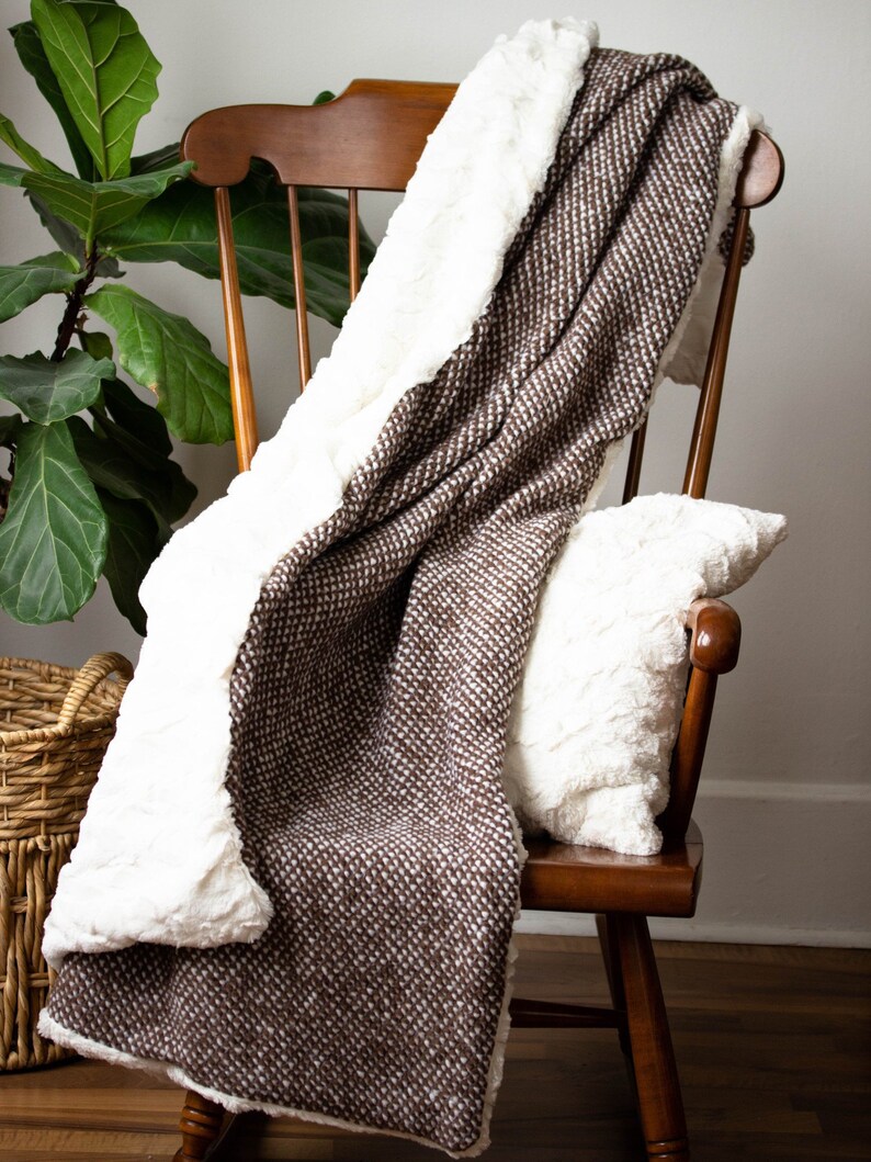 Chunky Knit Blanket Weighted Blanket Wool Throw Blanket Etsy