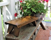Homemade wooden step stool, sturdy kitchen stool, plant stand, timeout bench, book stand, farmhouse décor, cottage décor, primitive, rustic