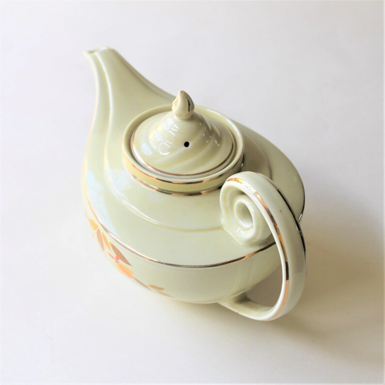 Vintage Jewel Tea Autumn Leaf Aladdin teapot with infuser cottage d\u00e9cor Superior Quality Kitchenware farmhouse dishware