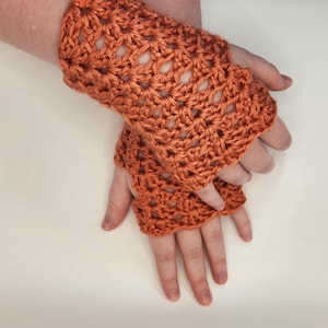 Crochet Lacy Fingerless Gloves, Cuffless Boho Wrist Warmers, Breathable Texting Mitts