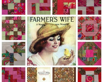 Farmer's Wife Quilt Revival Class 7. Lernen Sie, den Farmer's Wife Sampler Quilt mit modernen Schneide- und Ansetztechniken herzustellen!