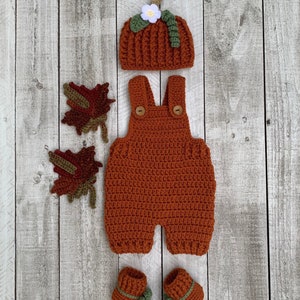 Crochet Newborn Pumpkin Outfit: Halloween Costume, Photo Prop
