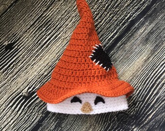 Newborn Baby boy girl Scarecrow Hat Crochet Photo Prop Halloween Costume