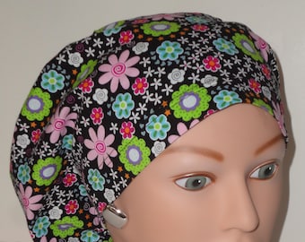 European Scrub Cap...Flowers Galore