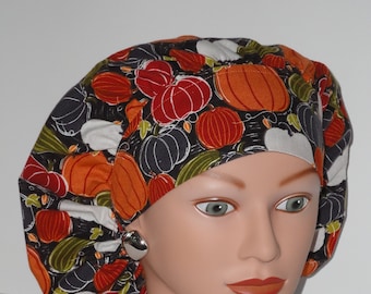 Bouffant Cap...Autumn Pumpkins