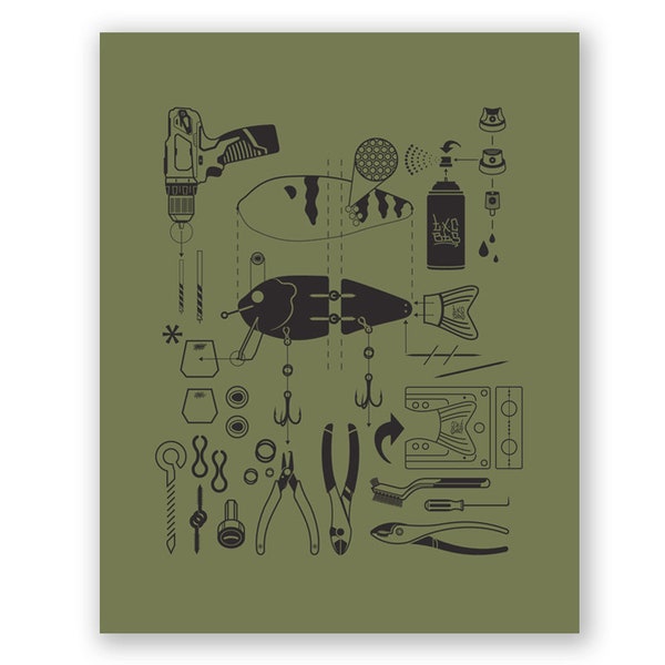 Toxic Baits X Bows and Arrows "Wade Hoggs Build Sheet" POSTER (Screen Printed)