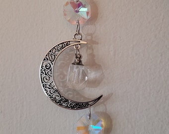 Cremation Love You to the Moon and Back - Sun Catcher for Pet or Family Loss Ashes - Fill it Yourself