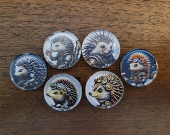Steampunk Hedgehog Magnets - Set of 6