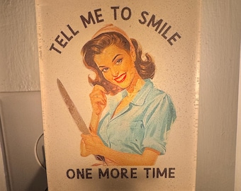 Snarky Retro Lady Night Light: Funny Home Decor