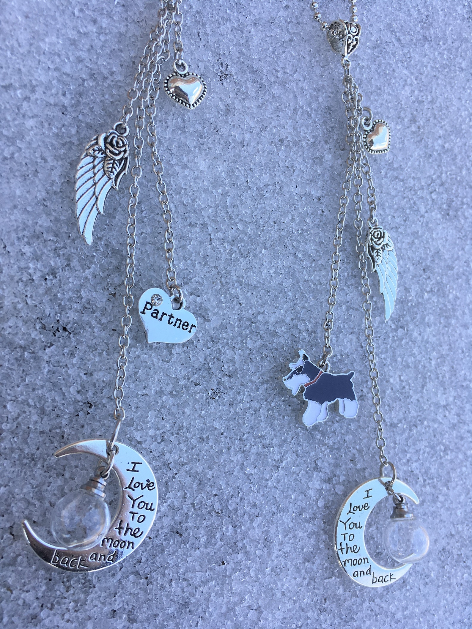 Cremation Urn Rear View Mirror Ornament with Moon and Back Etsy