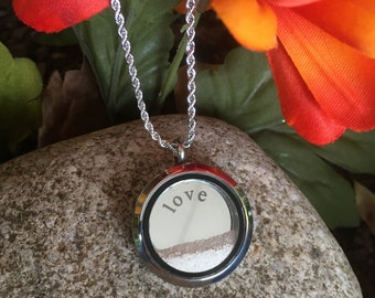 Stainless Steel Cremation Urn Floating Locket, for Ashes or Lock of Hair