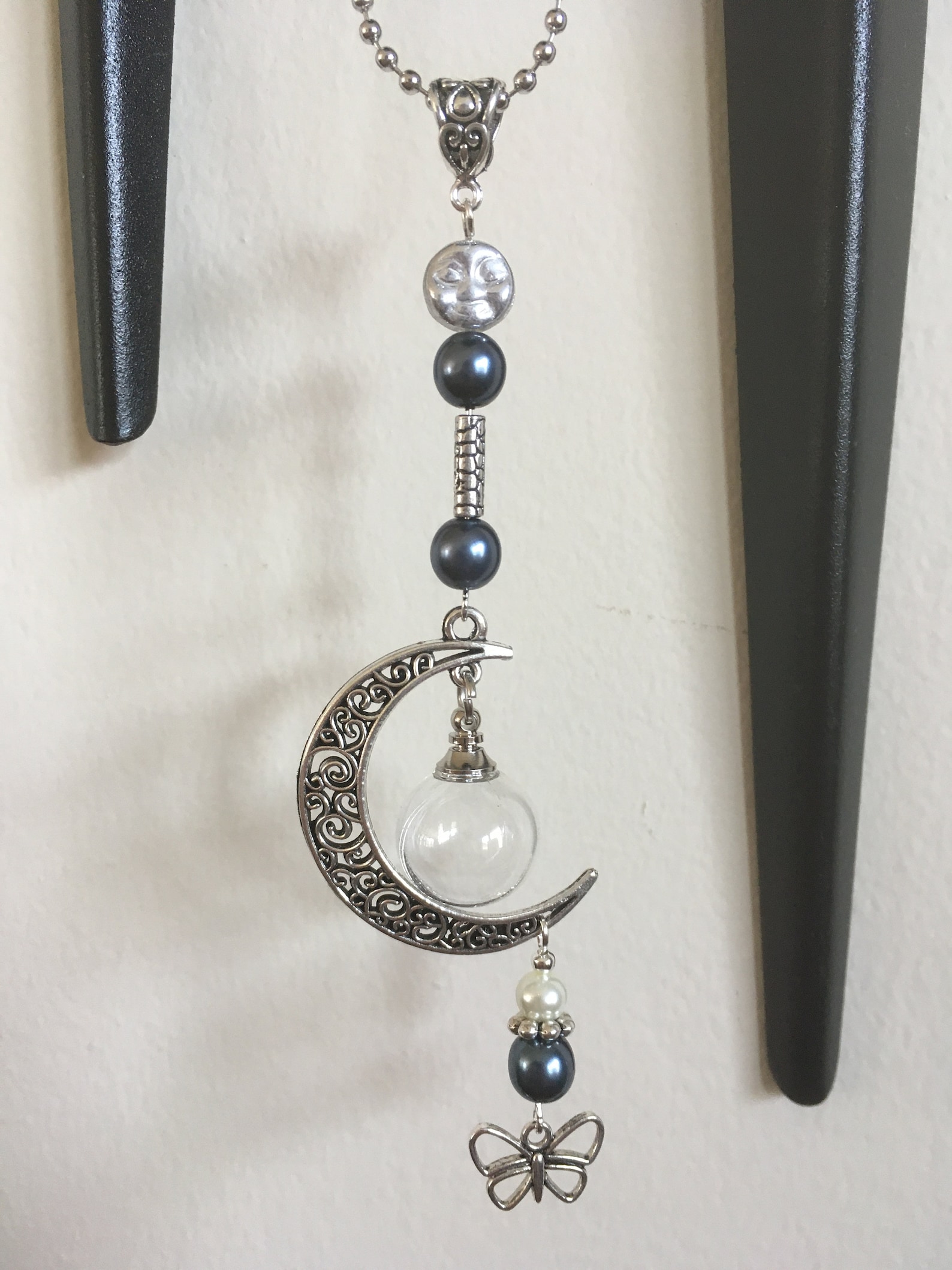 Cremation Rear View Mirror Urn Ornament W/ Glass Globe for Etsy