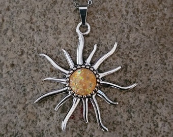 You Are My Sunshine Cremation Necklace/Pet Ashes/Memorial/Pet Loss/Custom Made/Sun Celestial Charm