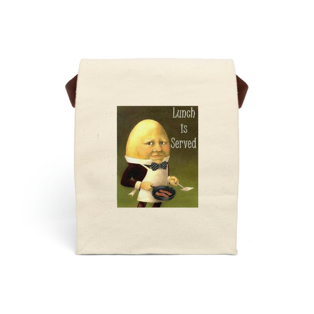 Lunch is Served Canvas Lunch Bag With Strap Etsy