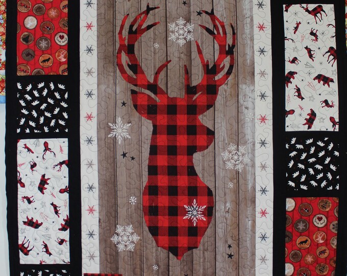 Message Board Quilt Kit With Warm Winter Wishes Henry Glass Finished