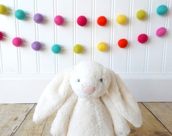 Rainbow Garland, Rainbow Wall Decor, Rainbow Wall Hanging, Rainbow Birthday Party Decor, Rainbow Pom Pom Garland, Rainbow Playroom Decor,