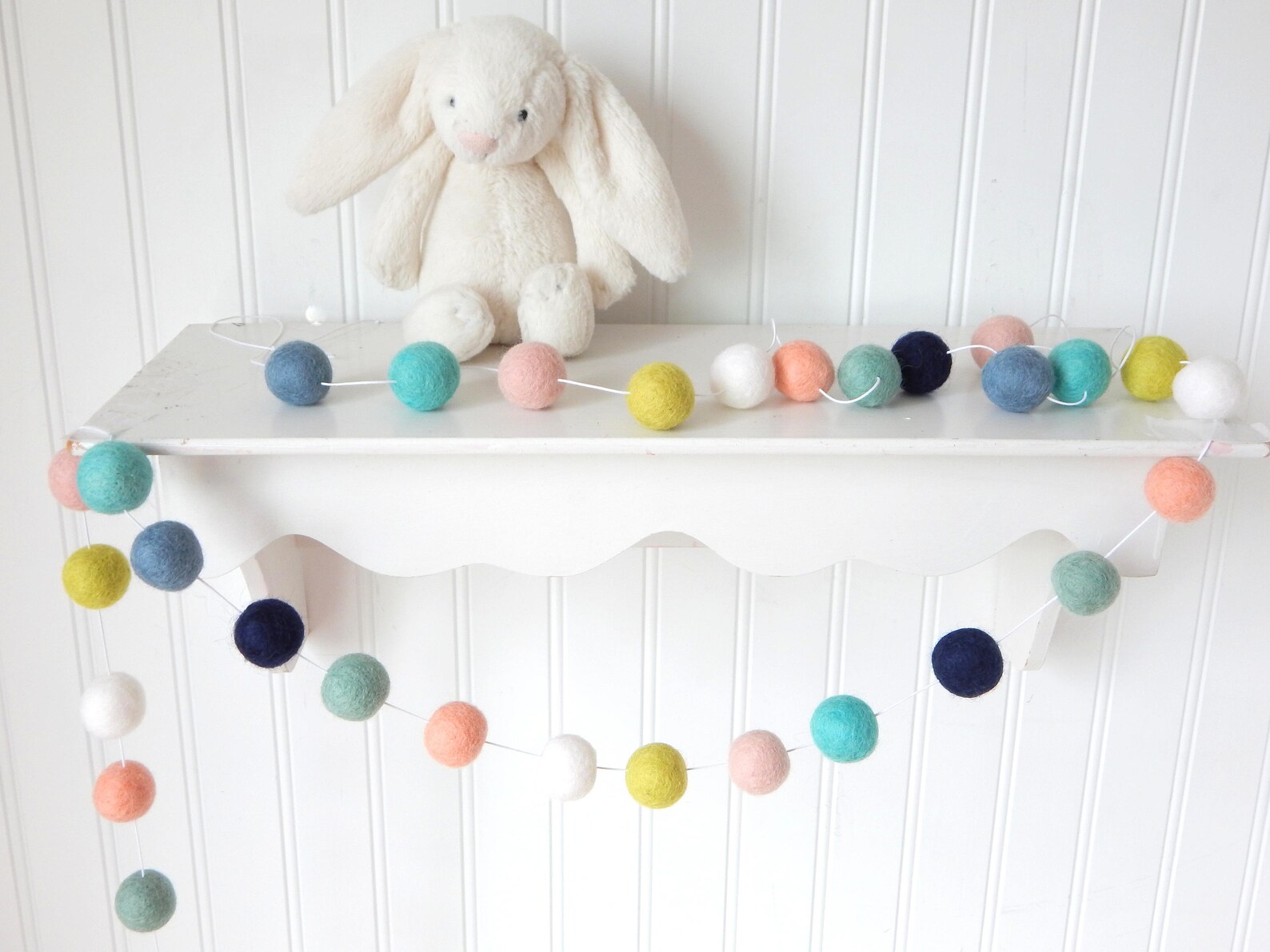 Baby Girl Nursery Decor Girl Garland Pom Pom Garland Felt Etsy