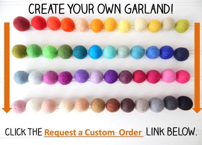 Boho Garland Banner Girl Nursery Decor Felt Ball Garland Etsy