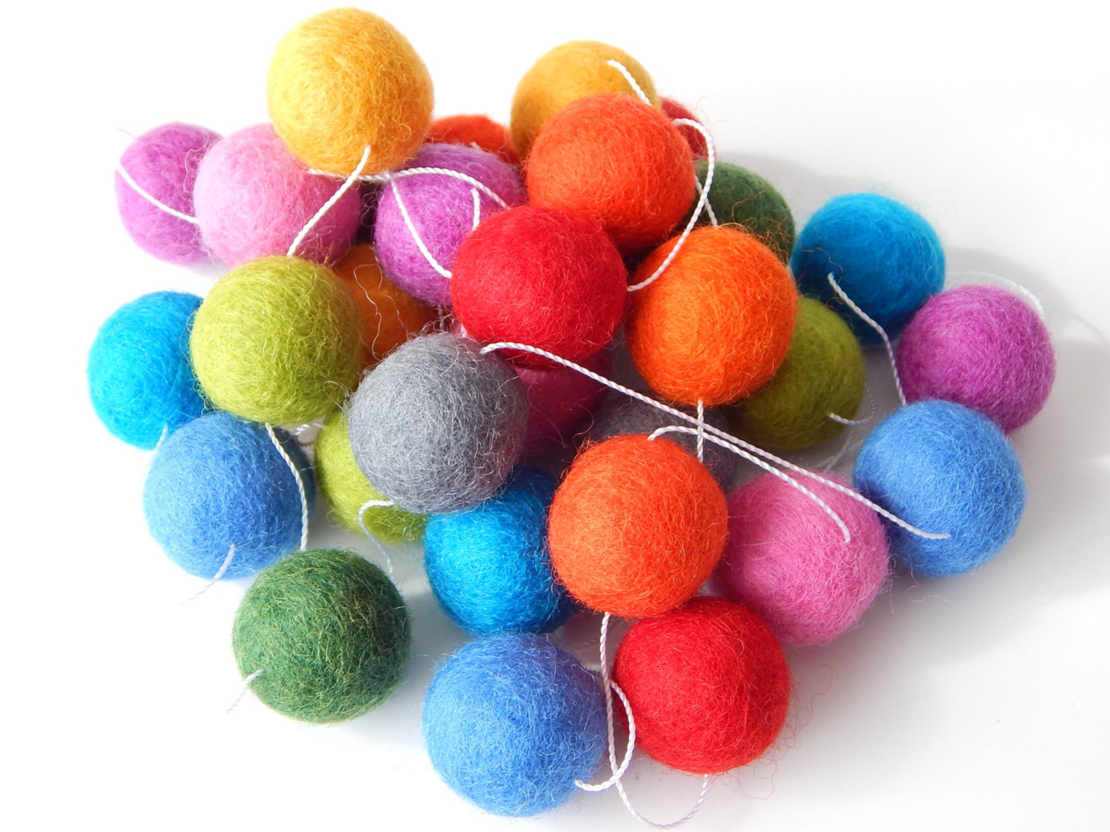 Rainbow Felt Ball Garland Rainbow Nursery Decor Rainbow Etsy
